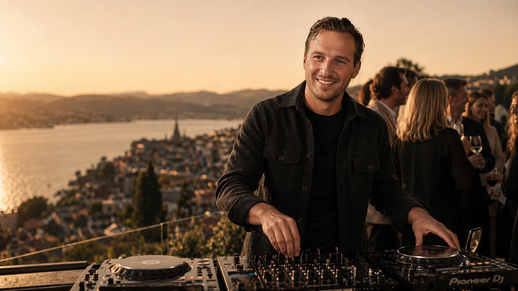 Professioneller DJ FEDJA bei einer Event-Performance in Zürich – Hochzeiten, Corporate Events und private Partys